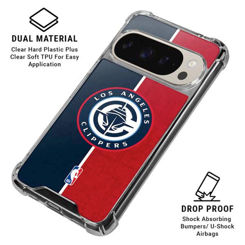 NBA LA Clippers Canvas Google Pixel 9/9 Pro Clear Case